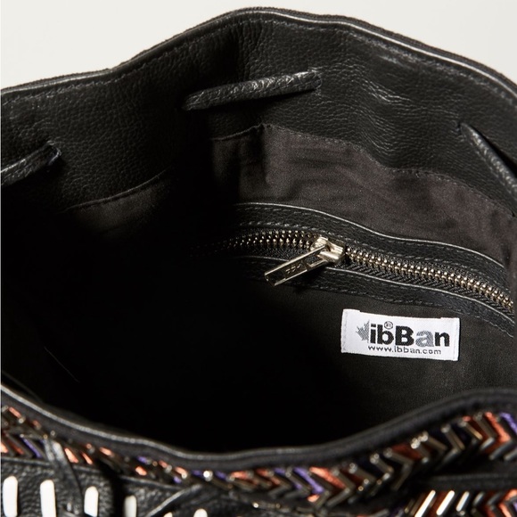 Anthropologie Black and Gold Embroidered Shoulder Bag - Picture 4 of 11